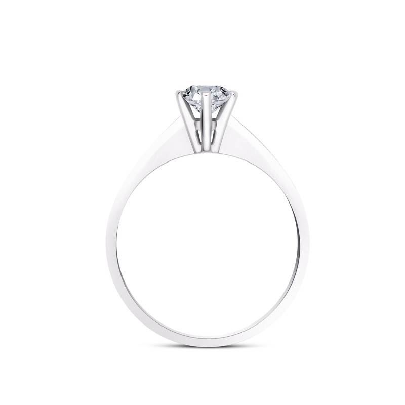 585 White Gold Diamond Ring - 0,63 ct