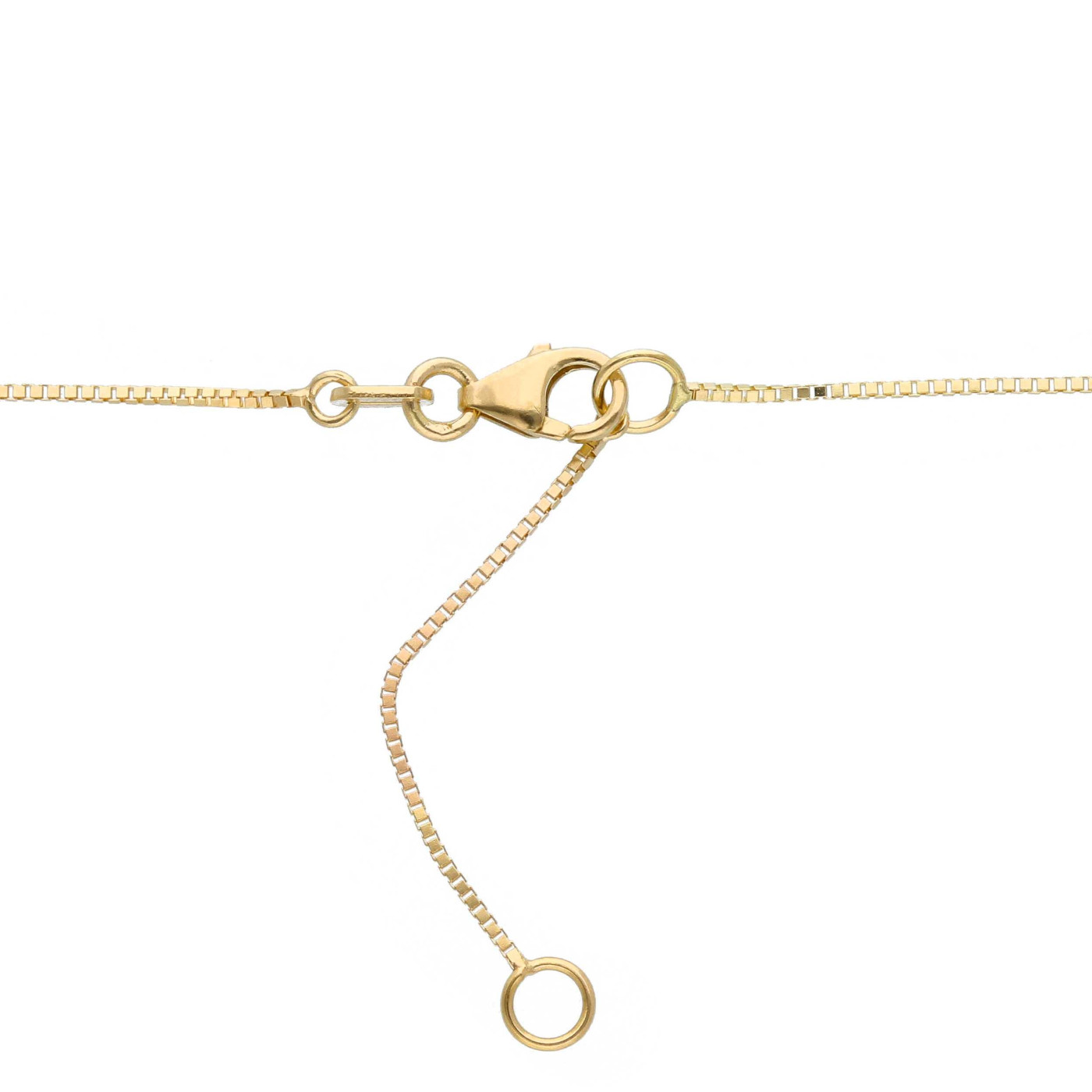 Gold necklace with a pearl and a gold bead