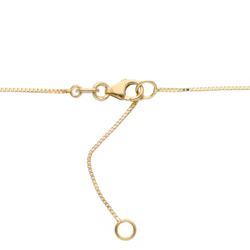 Gold necklace with a pearl and a gold bead