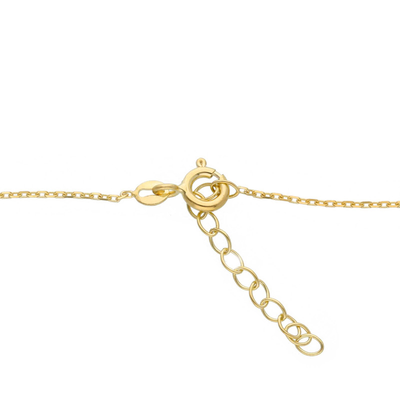 Gold necklace with geometric elements