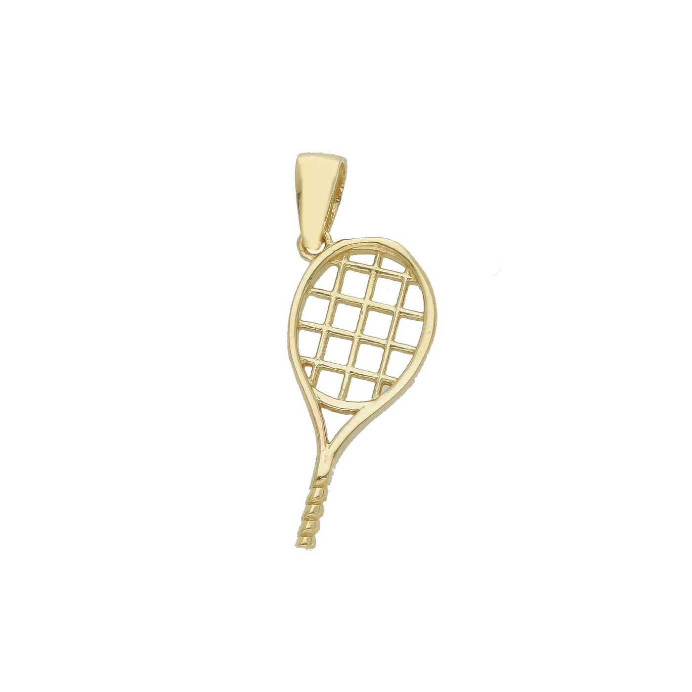 585 Gold Tennis Racket Pendant