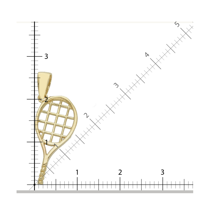 Złota Zawieszka Rakieta Tenisowa - próba 585
