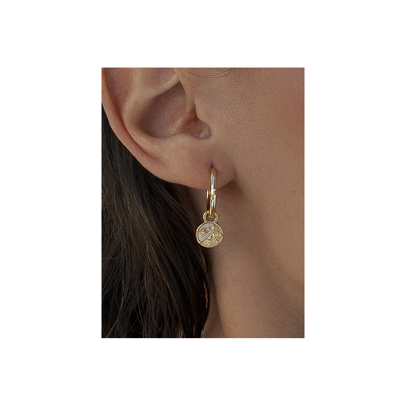 925 Silver Earrings with mother of pearl and sun design 925 Silver Earrings with mother of pearl and sun design