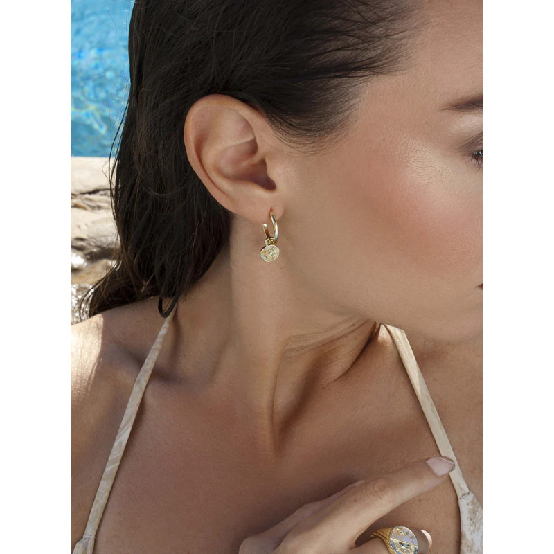 925 Silver Earrings with mother of pearl and sun design 925 Silver Earrings with mother of pearl and sun design