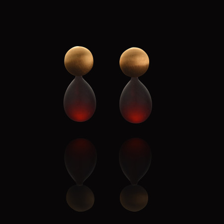 Academus Silver Amber Earrings - Maciej Rozenberg