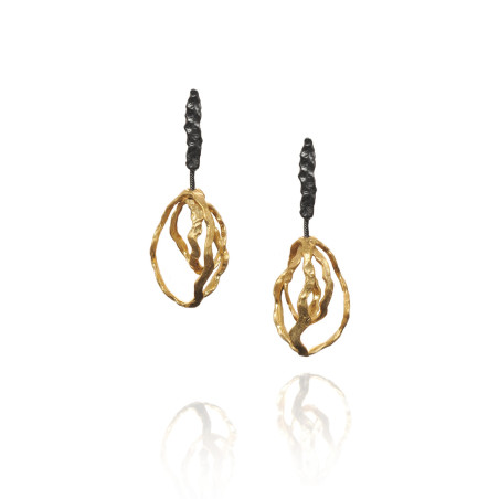 Cocoon Small Silver Earrings Maciej Rozenberg