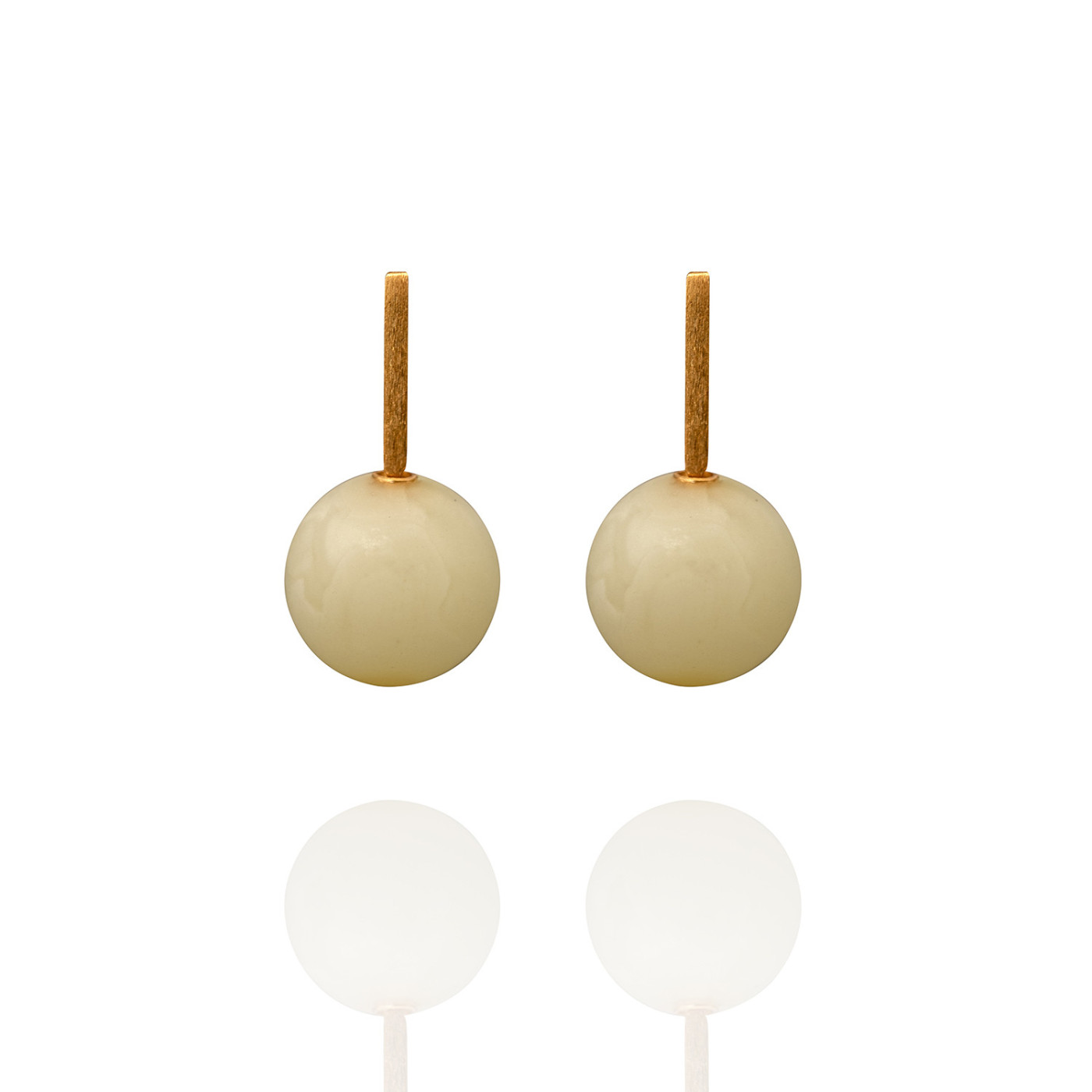 JOSEI - silver amber earrings - Maciej Rozenberg