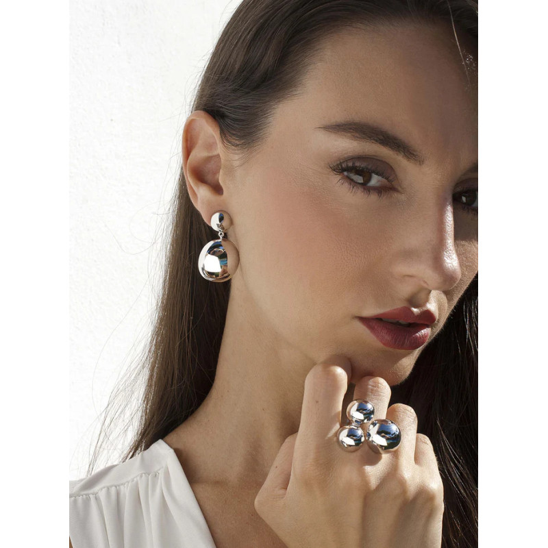 Orbital Light - Silver Earrings