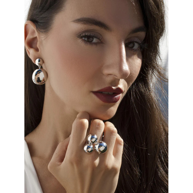 Orbital Light - Silver Earrings