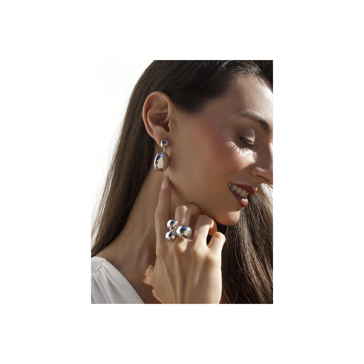 Orbital Light - Silver Earrings