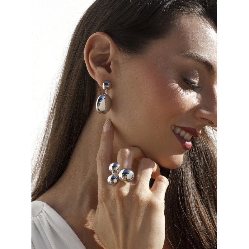 Orbital Light - Silver Earrings