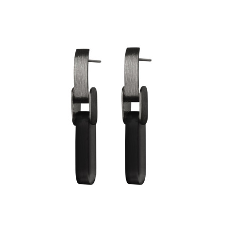 CATENA Silver Amber Earrings by Maciej Rozenberg