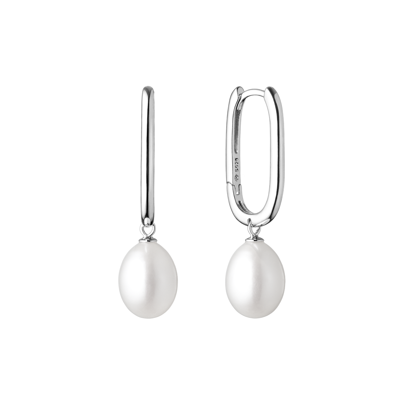 Classic sterling silver earrings with pearls Classic sterling silver earrings with pearls
