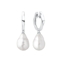Silver Earrings with Edison Pearls