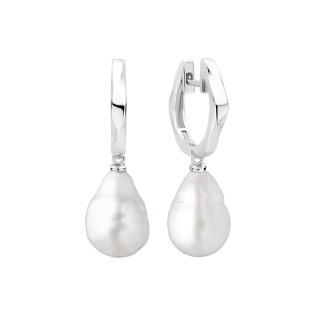 Silver Earrings with Edison Pearls
