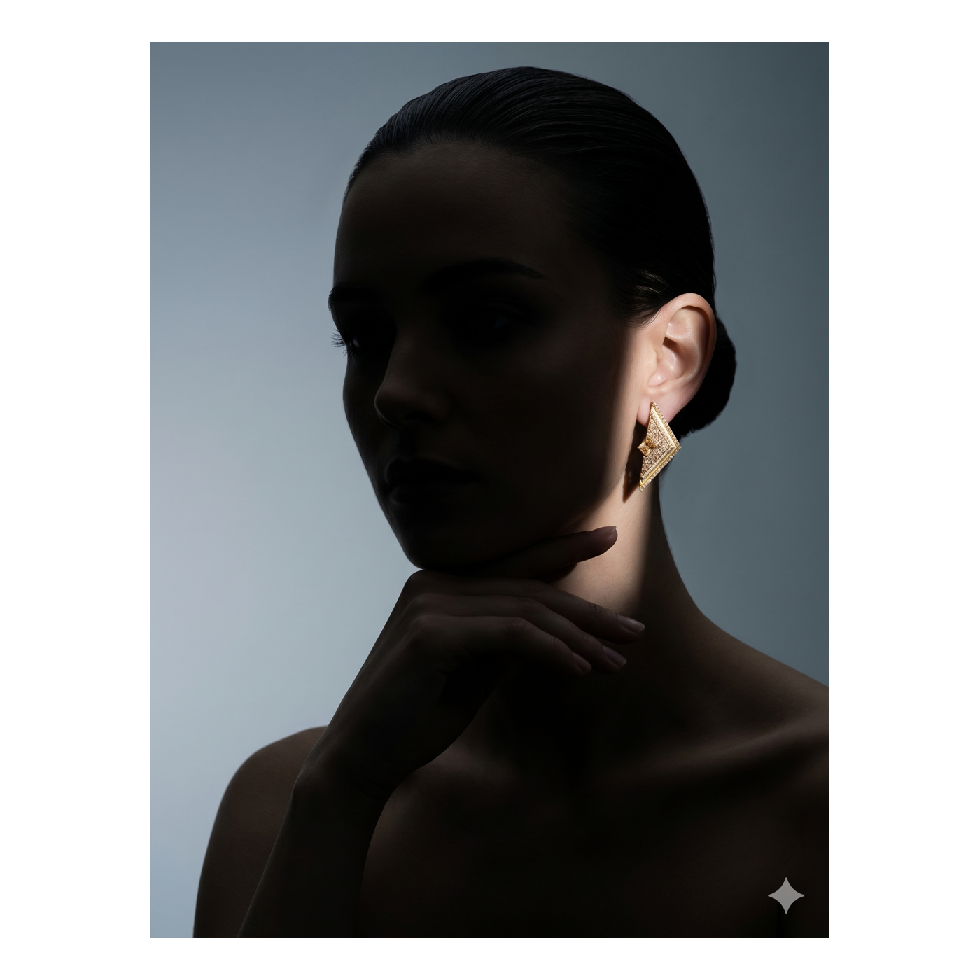 Trinity Earrings with Champagne Cubic Zirconia