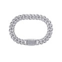 Silver Moissanite Cuban Link Bracelet – Diamond Glow