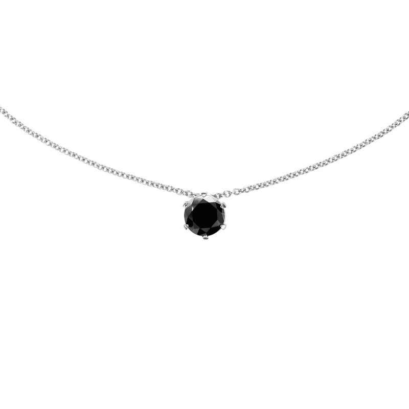 Złoty naszyjnik z czarnym diamentem 0,61 ct