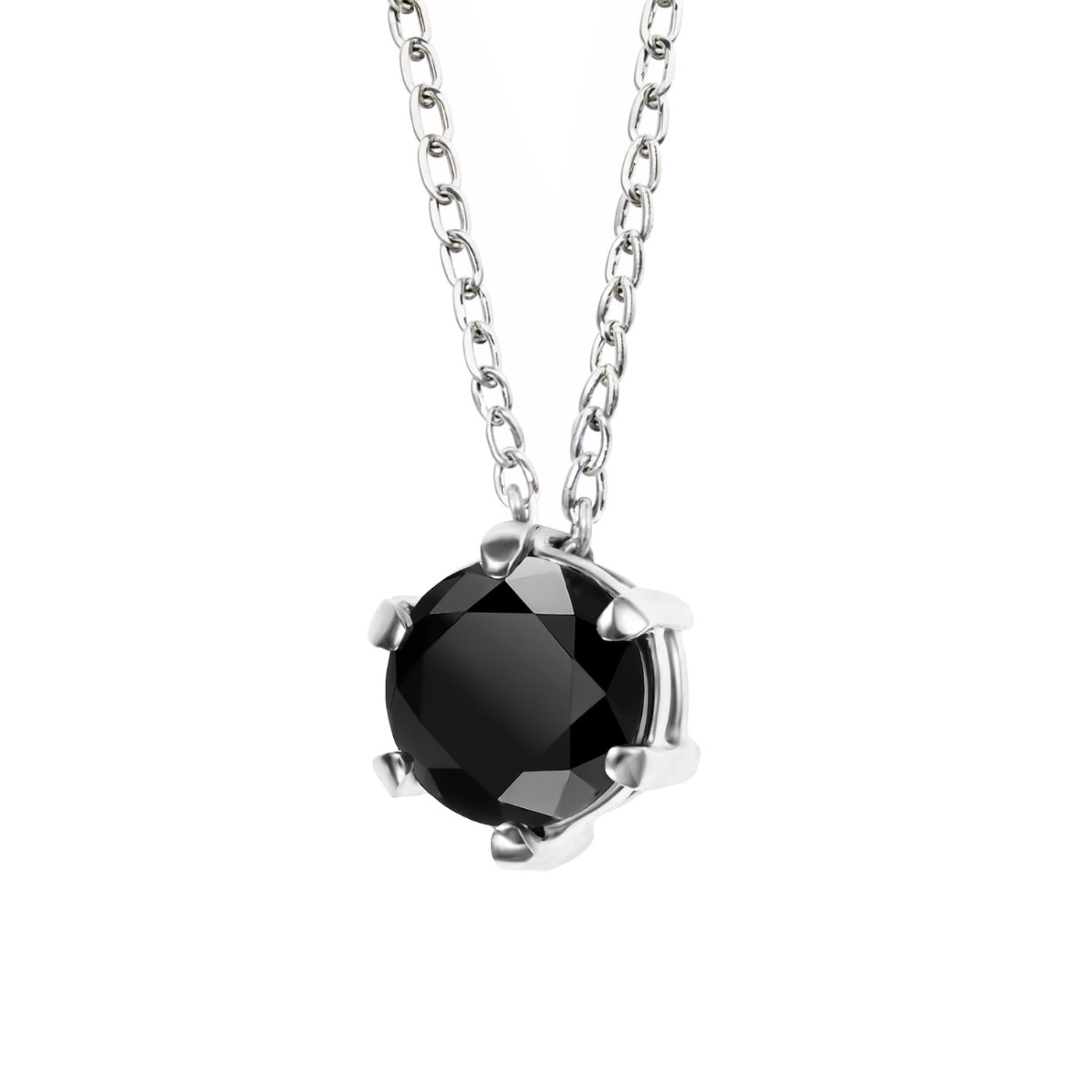 Złoty naszyjnik z czarnym diamentem 0,61 ct