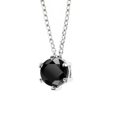 Złoty naszyjnik z czarnym diamentem 0,61 ct