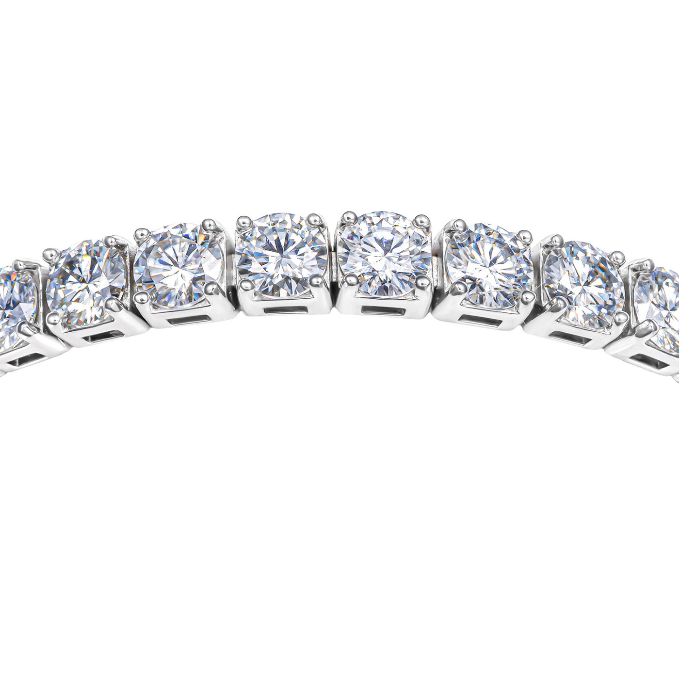 Srebrny naszyjnik tenisowy z moissanitami 0,5 ct - 51 cm