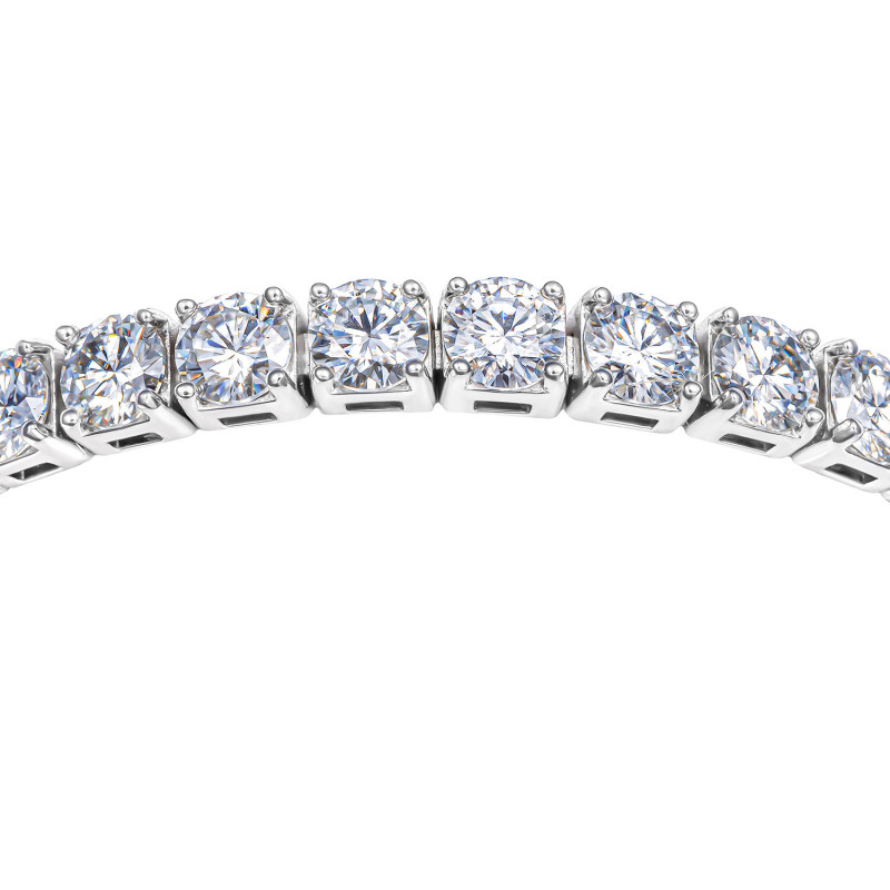 Srebrny naszyjnik tenisowy z moissanitami 0,5 ct - 51 cm