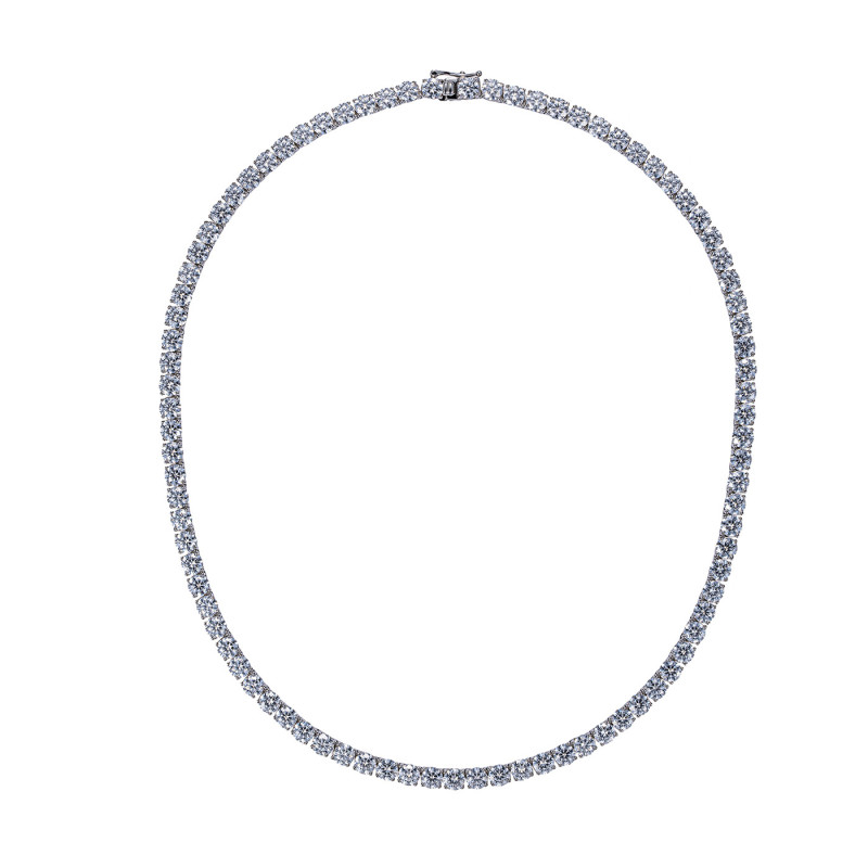 Srebrny naszyjnik tenisowy z moissanitami 0,5 ct - 51 cm