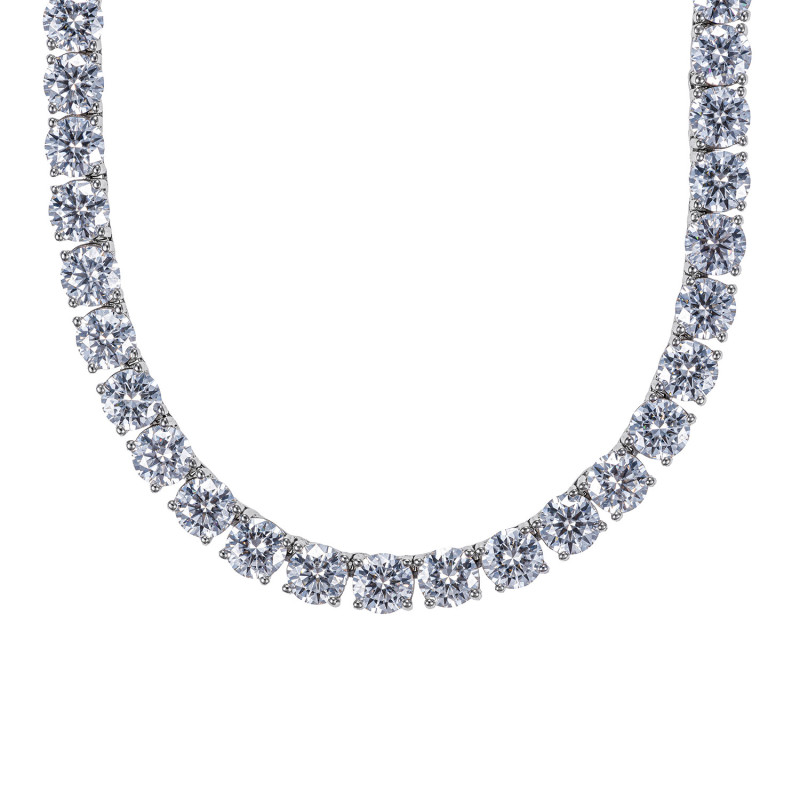Srebrny naszyjnik tenisowy z moissanitami 0,5 ct - 55 cm