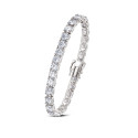 Srebrna bransoletka tenisowa z moissanitami 0,5 ct - 21 cm