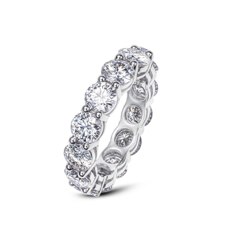 Obrączka Tennis Moissanite 0,5 ct | Srebro 925