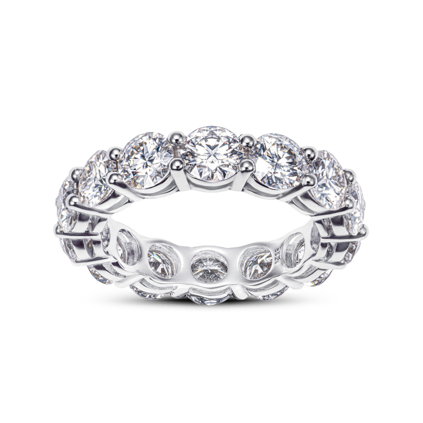 Obrączka Tennis Moissanite 0,5 ct | Srebro 925