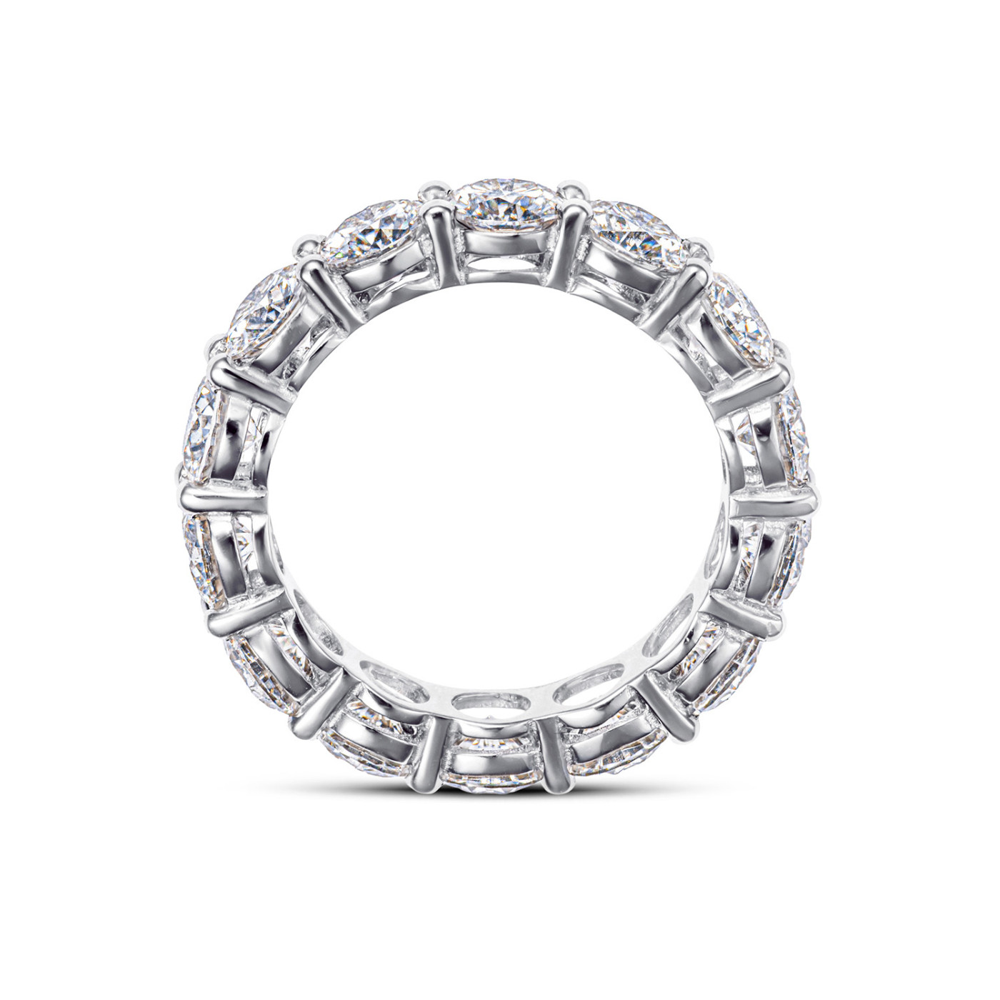 Obrączka Tennis Moissanite 0,5 ct | Srebro 925