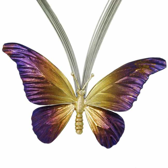 Motyl - srebrny naszyjnik